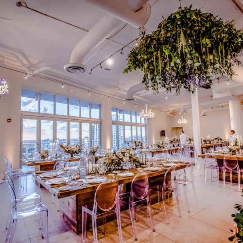 Fundraiser Miami chandeliers