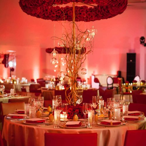 Gala fundraiser centerpiece lighting decor Miami