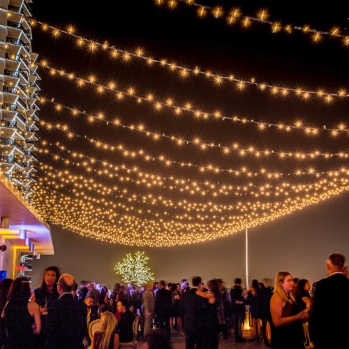 String lighting gala fundraiser event Miami