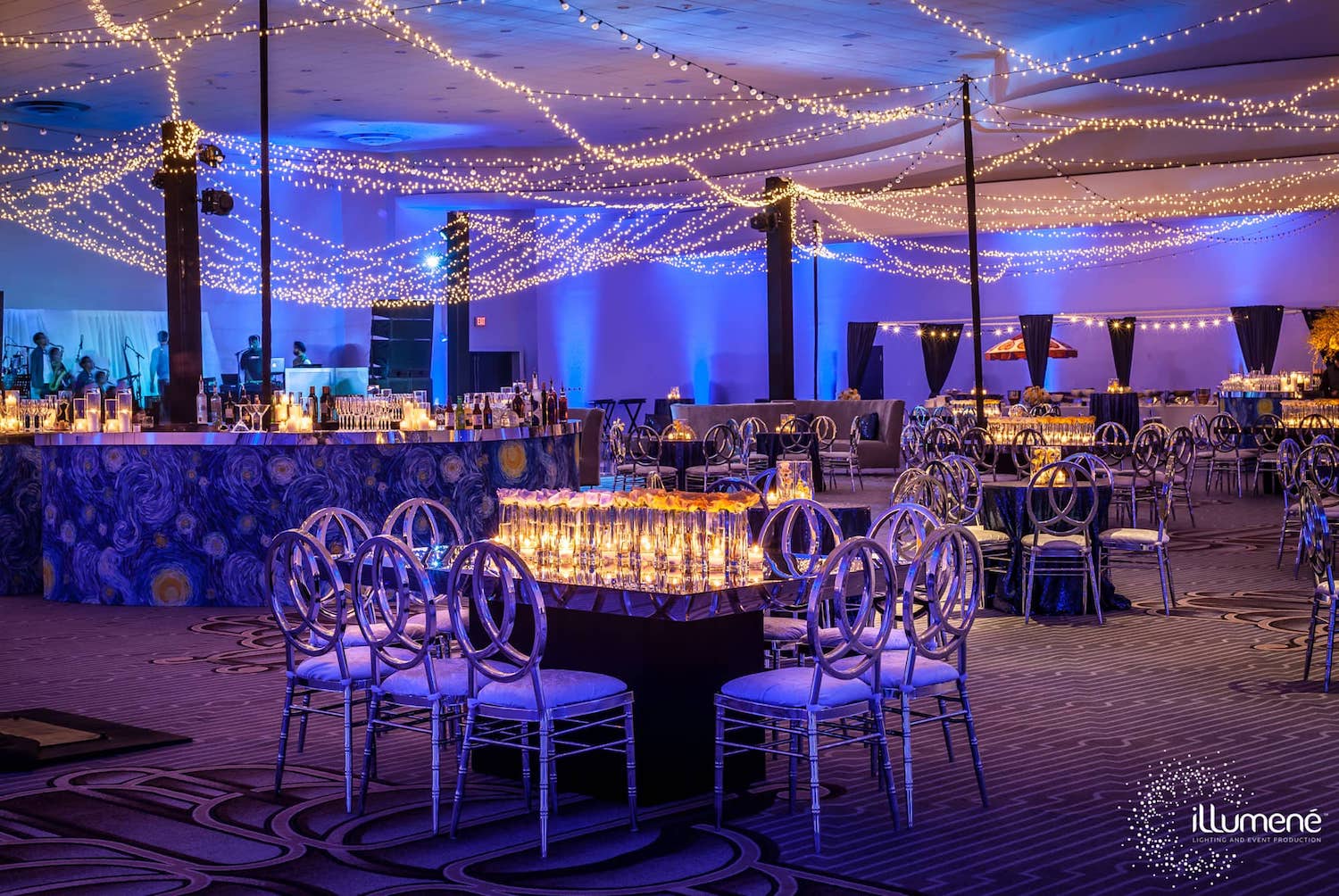 gala corporate event lighting miami beach fontainebleau rent uplighting for gala string lights christmas lights