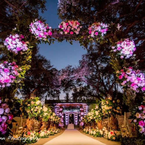 Vizcaya Museum and Gardens Miami wedding lighting