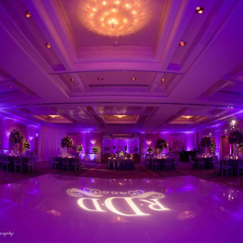 Dancefloor projection of the monogram