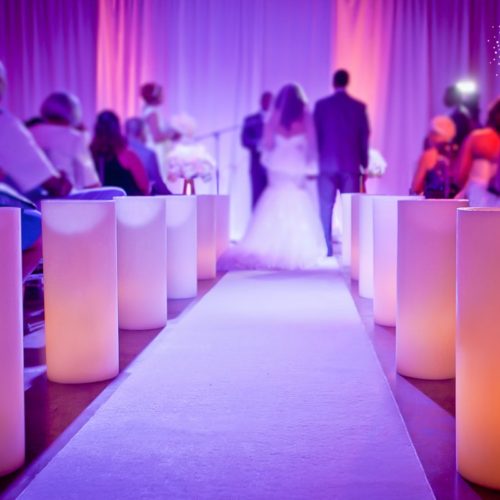 Large candles wedding Miami private events wax luminaries