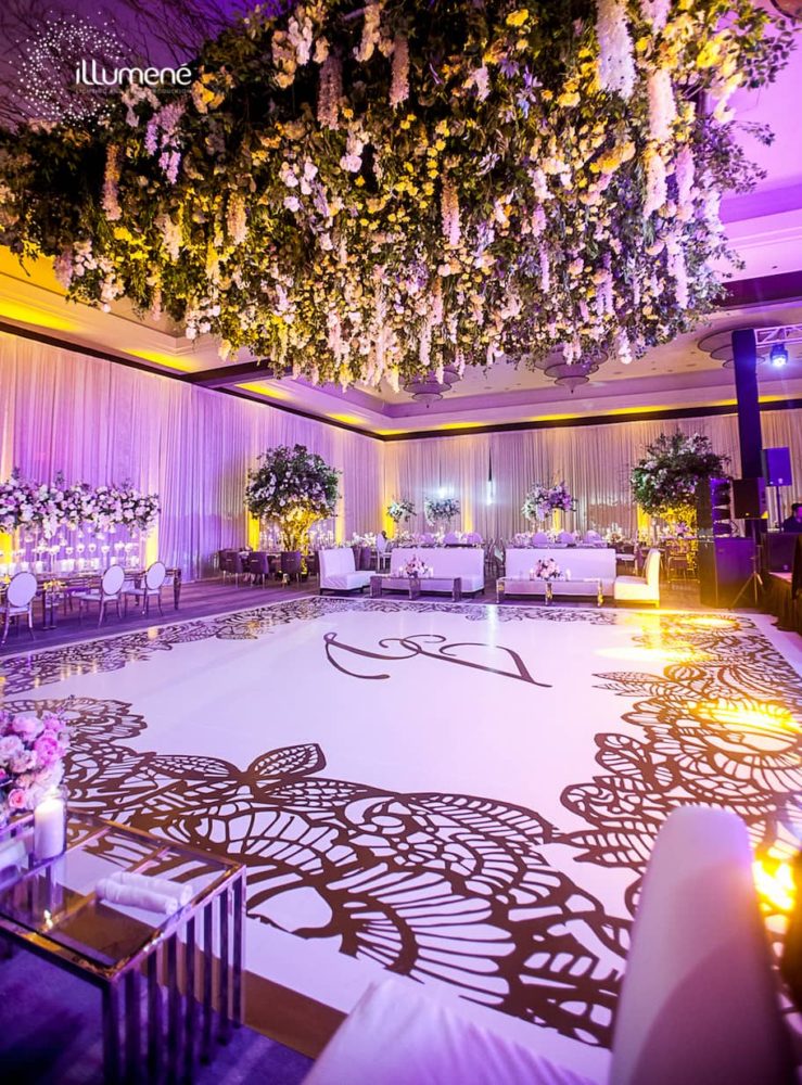 Luxury wedding Mandarin Oriental Miami uplighting