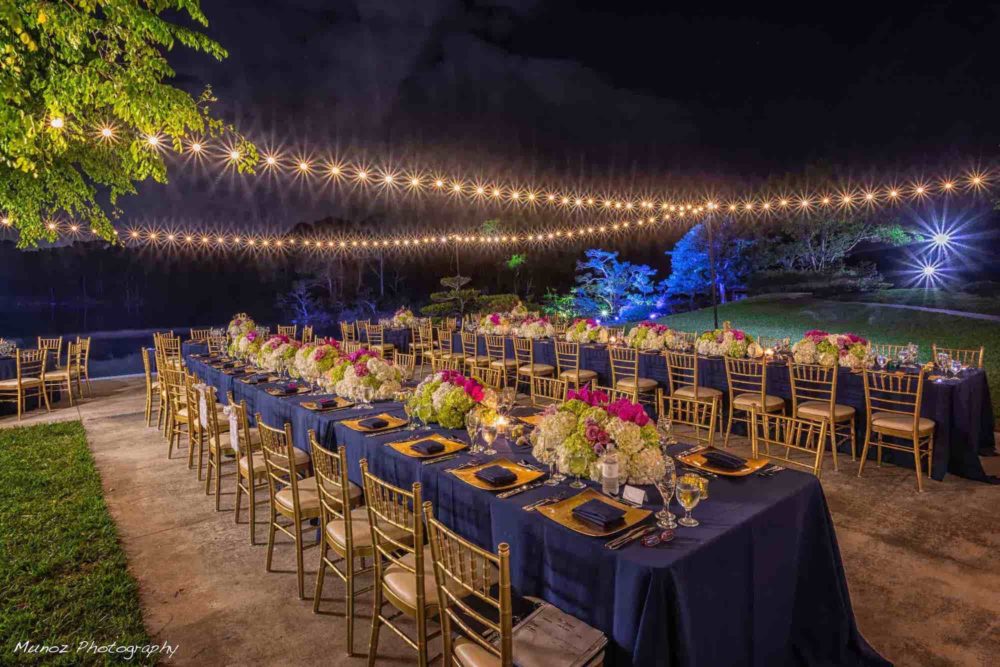 Rent string lights Miami, Morikami Museum and gardens wedding