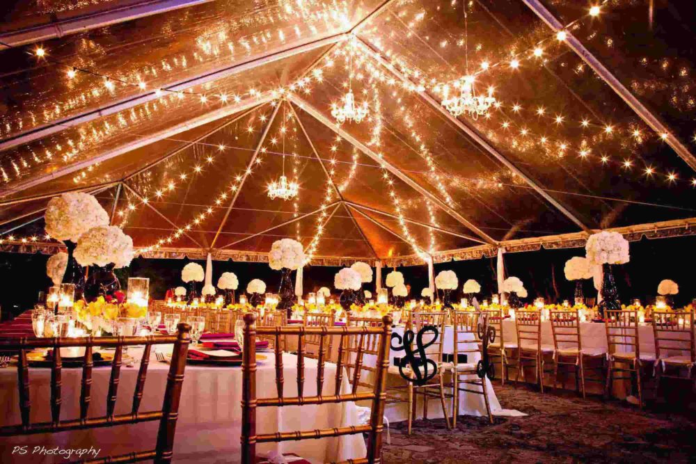 String lights under the tent rent Miami