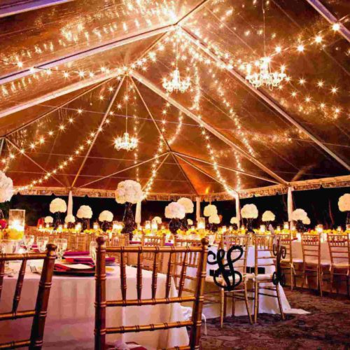 String lights under the tent rent Miami