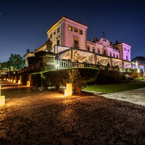 Vizcaya Museum wedding large candles rent luminaries Miami