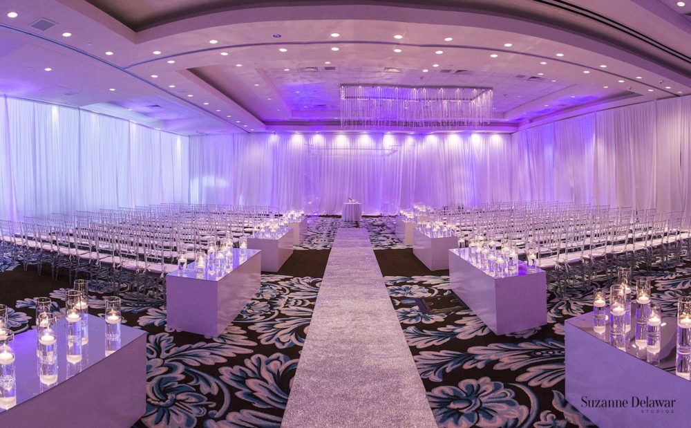 Fabric and wall draping wedding Fontainebleau Miami Beach