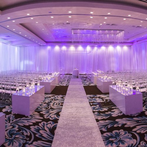 Fabric and wall draping wedding Fontainebleau Miami Beach