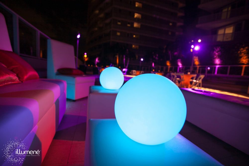 LED Floating ball LED floating Sphere LED Light Pool Ball corporate party Miami