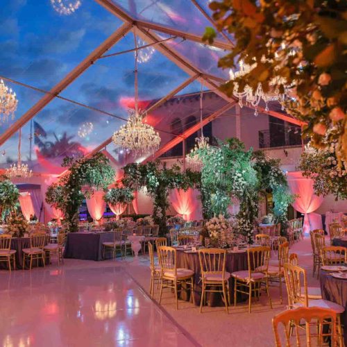 Fisher Island wedding lighting South Florida