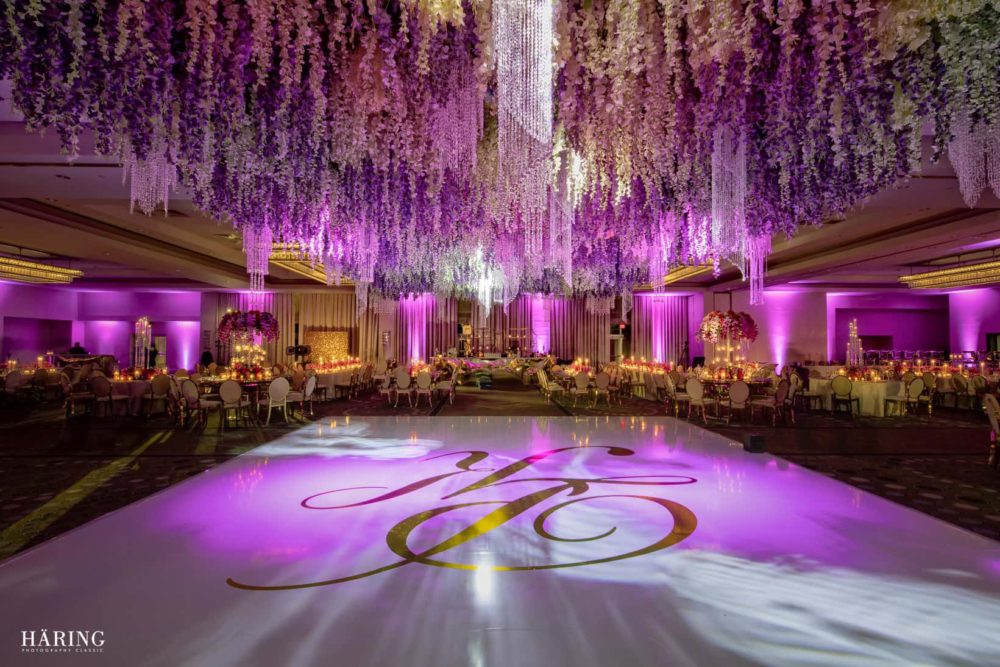 Fontainebleau wedding luxury Indian reception Miami lighting company