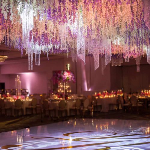Indian wedding at Fontainebleau Miami Beach gobo lighting dancefloor