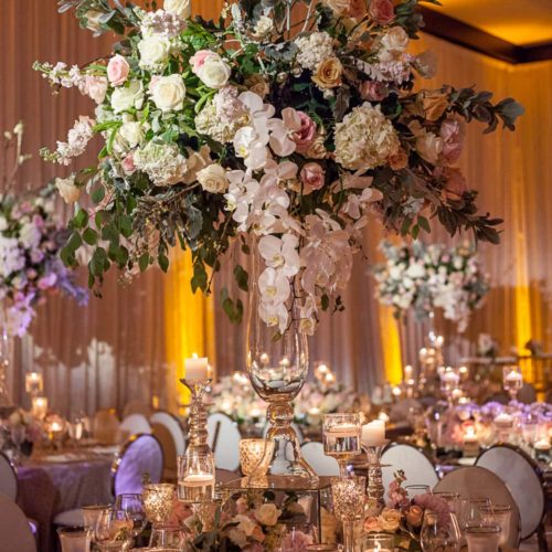 Mandarin Oriental wedding ceremony lighting event production music sound centerpieces lighting