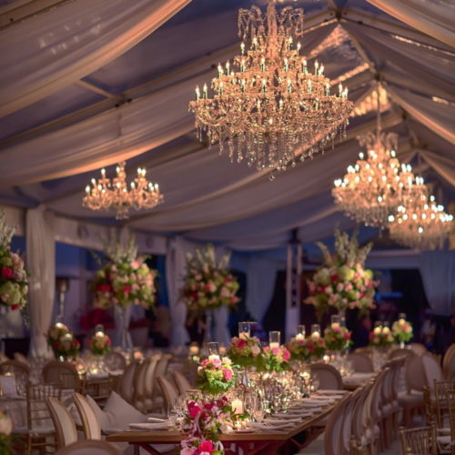 Vizcaya gardens wedding Miami chandeliers