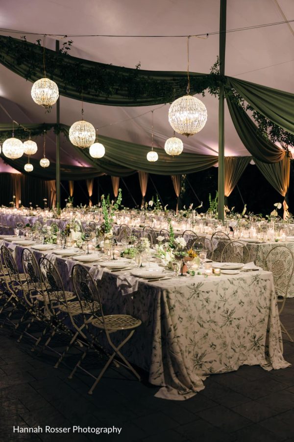 fairchild botanical garden wedding crystal retro ball chandeliers miami florida