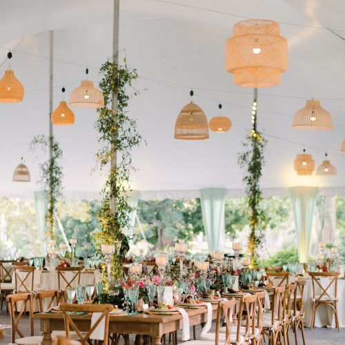 boho rattan chandeliers lanterns rent Miami Florida