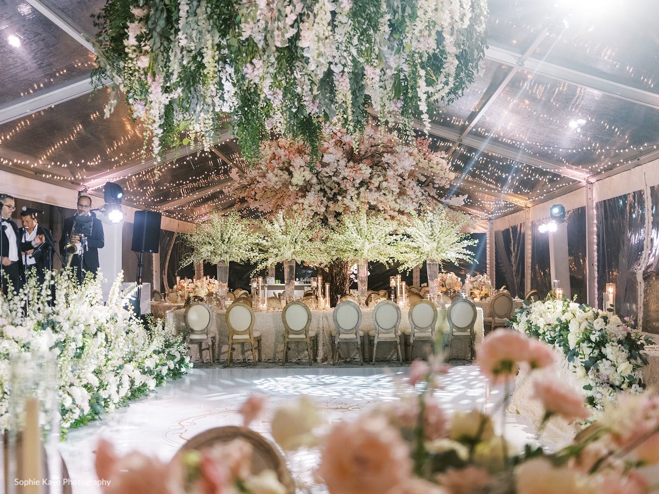 Vizcaya Museum and gardens Miami Florida wedding lighting fairy lights string lights