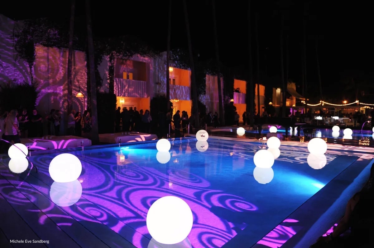 rent color changing LED glow orbs pool ball miami fort lauderdale palm beach orlando naples